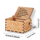 Personalized Wooden Music Box - You Are My Sunshine | Custom Message Engraved Inside | Pine with Laser-Engraved Vine Exterior | Hand-Crank