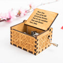 Personalized Wooden Music Box - You Are My Sunshine | Custom Message Engraved Inside | Pine with Laser-Engraved Vine Exterior | Hand-Crank
