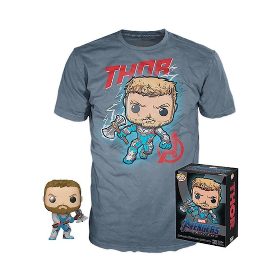 Funko POP! and Tee: Avengers: Endgame - Thor with Storm Breaker Collectors Box Gamestop Exclusive [READ DESCRIPTION]