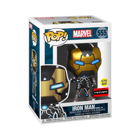 Funko POP! Marvel 80th - Iron Man Model 39 (Glow In The Dark) Vinyl Figure #555 AAA Anime Exclusive [READ DESCRIPTION]