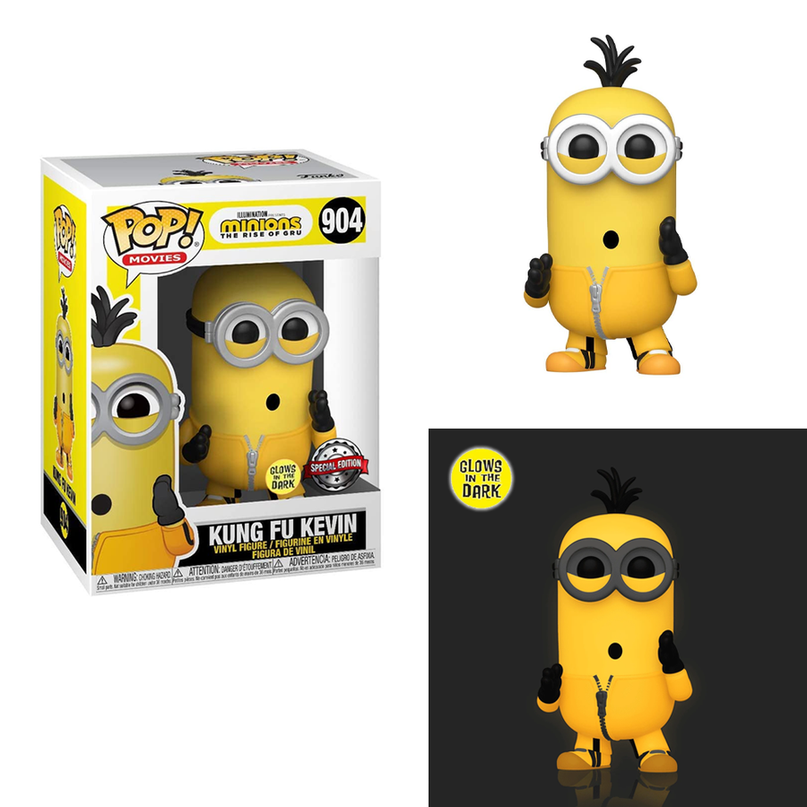 Funko POP! Minions 2 - Kung Fu Kevin (Glow in the Dark) Vinyl Figure #904 Special Edition Exclusive [READ DESCRIPTION]