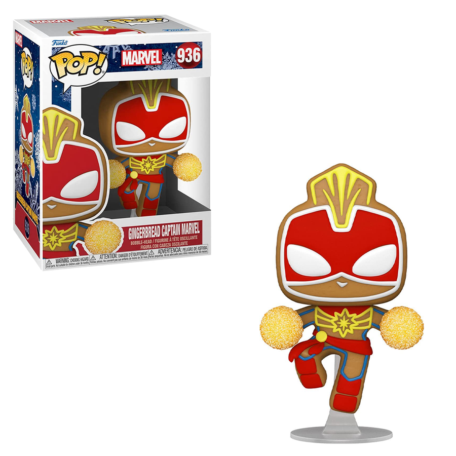 Funko POP! Marvel Holiday - Gingerbread Captain Marvel Vinyl Figure #936