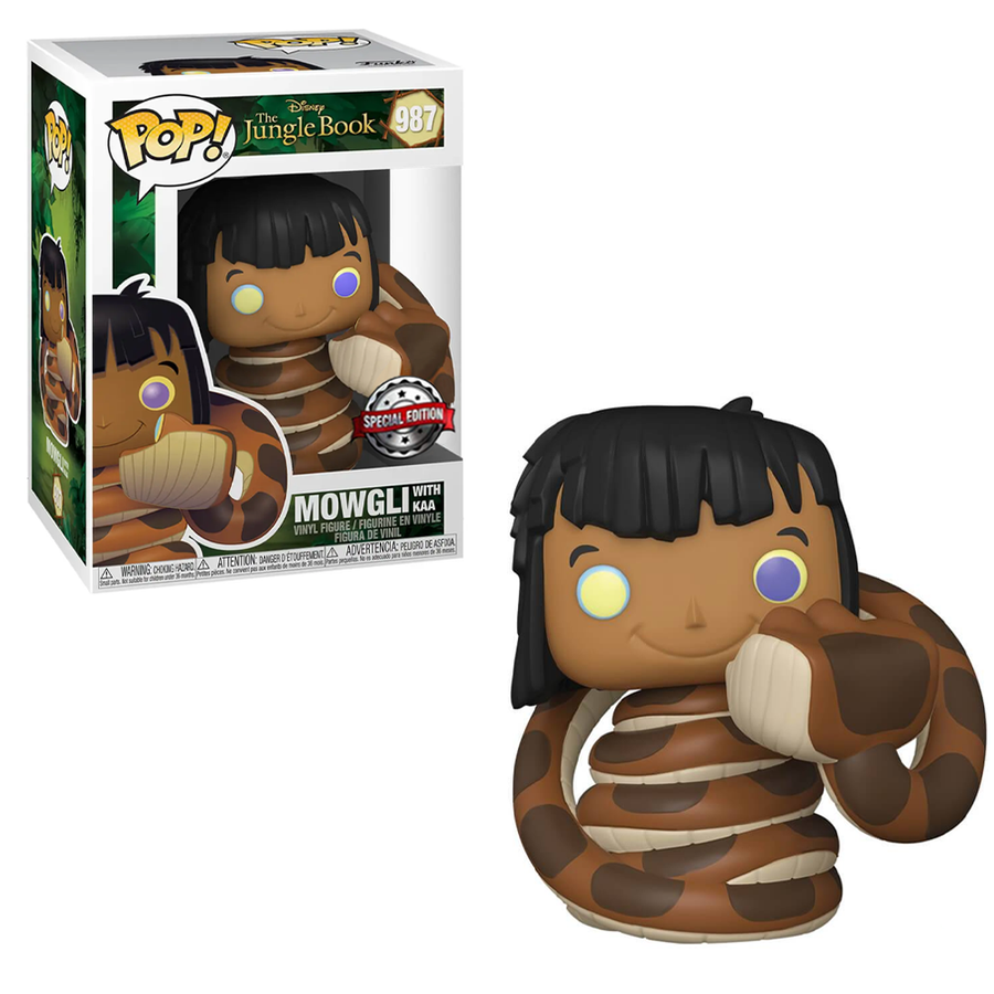 Funko POP! Disney: The Jungle Book - Mowgli with Kaa Vinyl Figure #987 Special Edition Exclusive [READ DESCRIPTION]