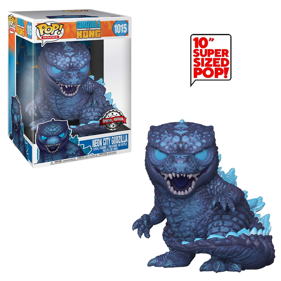 Funko POP! Godzilla Vs Kong - Neon City Godzilla 10-Inch Vinyl Figure #1015 Special Edition Exclusive [READ DESCRIPTION]