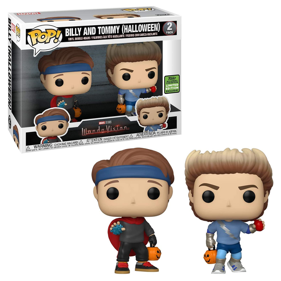 Funko POP! Marvel: WandaVision - Billy and Tommy (Halloween) 2-Pack Vinyl Figure Spring Convention Exclusive [READ DESCRIPTION]