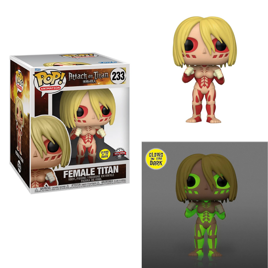 Funko POP! Deluxe: Attack on Titan - Female Titan (Glow in the Dark) 6-Inch Vinyl Figure #233 Special Edition Exclusive [READ DESCRIPTION]