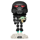 Funko POP! The Mandalorian - Dark Trooper with Grogu (Glow in the Dark) Vinyl Figure Entertainment Earth Exclusive [READ DESCRIPTION]