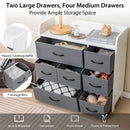 Fabric Dresser with 7 Drawers for Bedroom-White