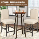 2 Pcs Fabric Nail Head Counter Height Dining Side Chairs Set