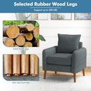 Fabric Upholstered Sofa Chair with Removable Back and Seat Cushions-Gray
