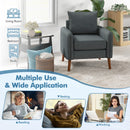 Fabric Upholstered Sofa Chair with Removable Back and Seat Cushions-Gray