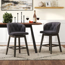 Counter Height Fabric Upholstered Bar Stools Set of 2