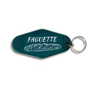 Faguette Gay Pride Motel Keychain with Baguette Bread Motif