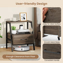 3-Tier Farmhouse Nightstand with Open Shelf