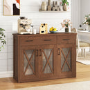 Farmhouse Buffet Sideboard 3-Door Kitchen Storage Cabinet with 2 Drawers