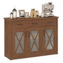 Farmhouse Buffet Sideboard 3-Door Kitchen Storage Cabinet with 2 Drawers