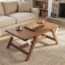 Farmhouse Center Table with Decorative Nailhead Accents for Living Room