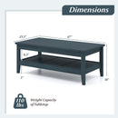 Farmhouse Coffee Table Rustic Cocktail Center Table with Thickened Tabletop
