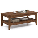 Farmhouse Coffee Table Rustic Cocktail Center Table with Thickened Tabletop