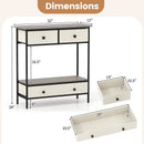 Farmhouse Console Table with Open Storage Shelf for Hallway-Gray