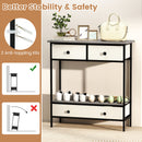 Farmhouse Console Table with Open Storage Shelf for Hallway-Gray