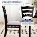 Farmhouse Dining Chairs Set of 2 Modern Kitchen Chairs with Elegant Hollowed backrest-Gray