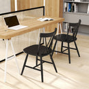 Farmhouse Kitchen Dining Chair Set of 2 with Rubber Wood Frame