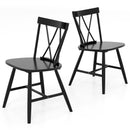 Farmhouse Kitchen Dining Chair Set of 2 with Rubber Wood Frame