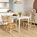Farmhouse Kitchen Dining Chair Set of 2 with Rubber Wood Frame