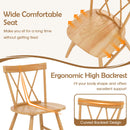 Farmhouse Kitchen Dining Chair Set of 2 with Rubber Wood Frame