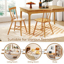 Farmhouse Kitchen Dining Chair Set of 2 with Rubber Wood Frame