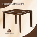Farmhouse Dining Table for 4 People 35 Inches Square Kitchen Table