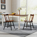 Farmhouse Kitchen Dining Chair Set of 2 with Rubber Wood Frame