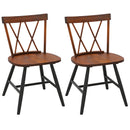 Farmhouse Kitchen Dining Chair Set of 2 with Rubber Wood Frame