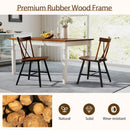 Farmhouse Kitchen Dining Chair Set of 2 with Rubber Wood Frame