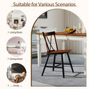 Farmhouse Kitchen Dining Chair Set of 2 with Rubber Wood Frame