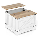 Farmhouse Lift Top Coffee Table with Hidden Storage Compartment