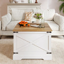 Farmhouse Lift Top Coffee Table with Hidden Storage Compartment