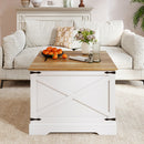 Farmhouse Lift Top Coffee Table with Hidden Storage Compartment