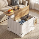 Farmhouse Lift Top Coffee Table with Hidden Storage Compartment