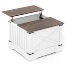 Farmhouse Lift Top Coffee Table with Hidden Storage Compartment