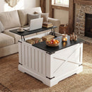 Farmhouse Lift Top Coffee Table with Hidden Storage Compartment