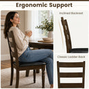 Upholstered Dining Chairs Set of 2 - Farmhouse Ladder Back
