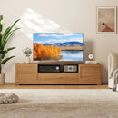 Farmhouse Rustic TV Stand for TVs up to 80"-Natural