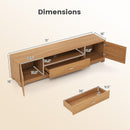 Farmhouse Rustic TV Stand for TVs up to 80"-Natural