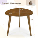 Farmhouse Wooden Round Dining Table for 4-Walnut