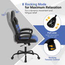 Ergonomic Gaming Chair with Removable Head Pillow & Rocking