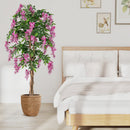 5.5 FT Faux Wisteria Plant in Nursery Pot with Blooming Flowers