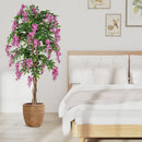 5.5 FT Faux Wisteria Plant in Nursery Pot with Blooming Flowers