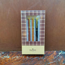 Favorite Memories 3 Piece Pen Set | Father's Day Dad Gift For Him | Set Of 3 Giftable Pens in Plaid Box | Refillable